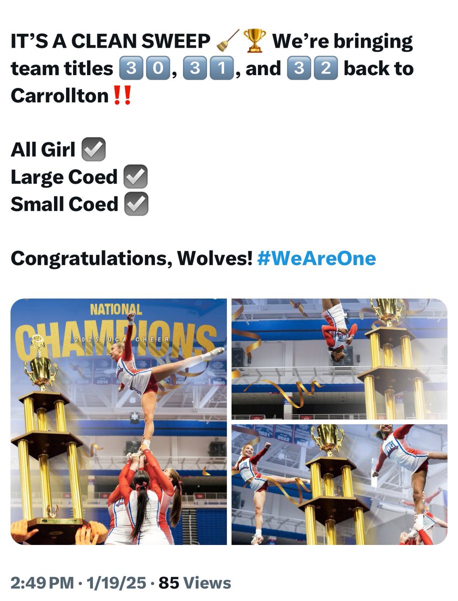 uwgmgolf's tweet photo. Boom!!!! 🏆 🏆🏆
GO WEST! GO WOLVES!! 🐺
#WeAreOne https://t.co/PVUdclGTKj