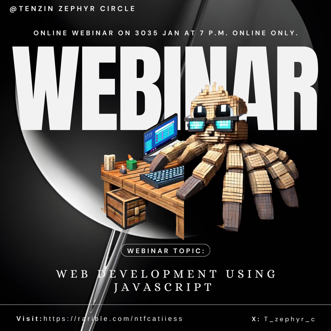 T_zephyr_c's tweet photo. WEBINAR on "web development using javascript"

Web developer spidey!!🕷️

New NFT collectible preview dropped!!
Check out, the Link is in my bio! 

#NFTs
#NFTCommunity  #NFTCollection #NFTDrop #NFTdrops #Crypto #TradingBot 
#VivianDsena #สแตมป์อภิวัชร์ #PradaFW25 #LingOrm #BB18 https://t.co/kw2HlB7VoG