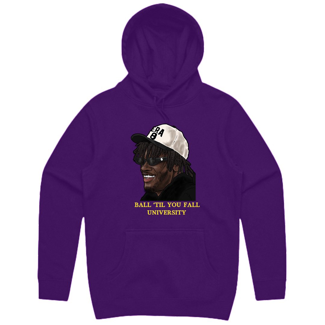 Era8Apparel's tweet image. NEW MERCH DROP🚨

1️⃣ “Ball ‘Til You Fall University” Hoodie

2️⃣ “Lamar Jackson Truzz” Hoodie 

3️⃣ “Lamar Jackson Truzz” T-shirt

Available now on era8apparel.com!