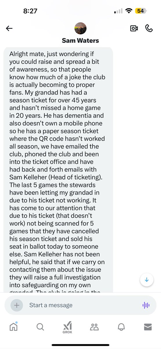 United Away 🇾🇪 (@unitedaways) on Twitter photo Just recieved this DM, the direction this club is going toward is nothing short of scary. Phasing out true loyal reds.
This needs looking into and sorting asap.
<a href="/INEOS/">INEOS</a> <a href="/OmarBerrada/">Omar Berrada</a> <a href="/ManUtd/">Manchester United</a> <a href="/ManUtdMatchday/">Manchester United Matchday</a> <a href="/WeAreTheFSA/">The FSA</a> Just recieved this DM, the direction this club is going toward is nothing short of scary. Phasing out true loyal reds.
This needs looking into and sorting asap.
<a href="/INEOS/">INEOS</a> <a href="/OmarBerrada/">Omar Berrada</a> <a href="/ManUtd/">Manchester United</a> <a href="/ManUtdMatchday/">Manchester United Matchday</a> <a href="/WeAreTheFSA/">The FSA</a>