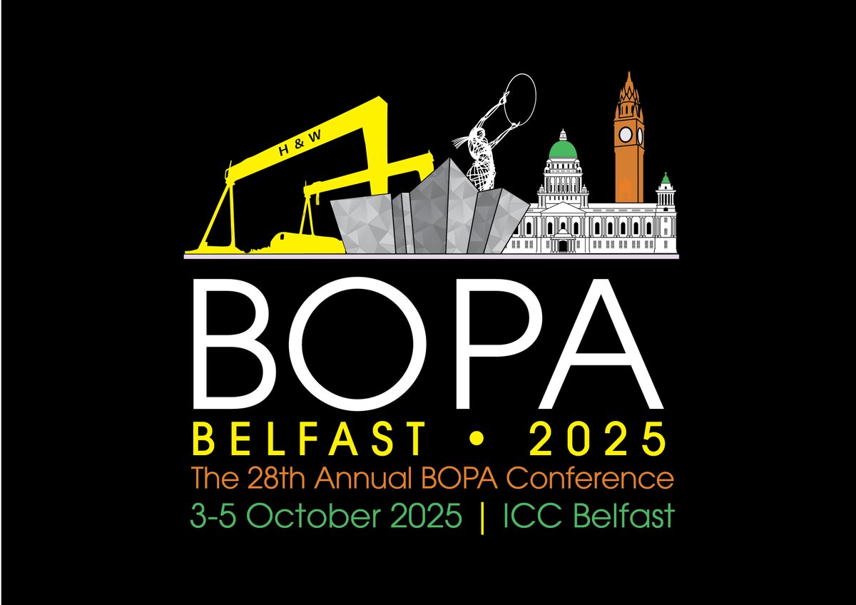 SAVE THE DATE: The 28th BOPA Annual Conference #BOPA2025
Date: 3rd-5th October
Location: ICC Belfast
Cost: #BOPA members receive a reduced conference fee of £300 (including VAT) if booked by Monday 8th September
For more info bopa.org.uk/save-the-date-…