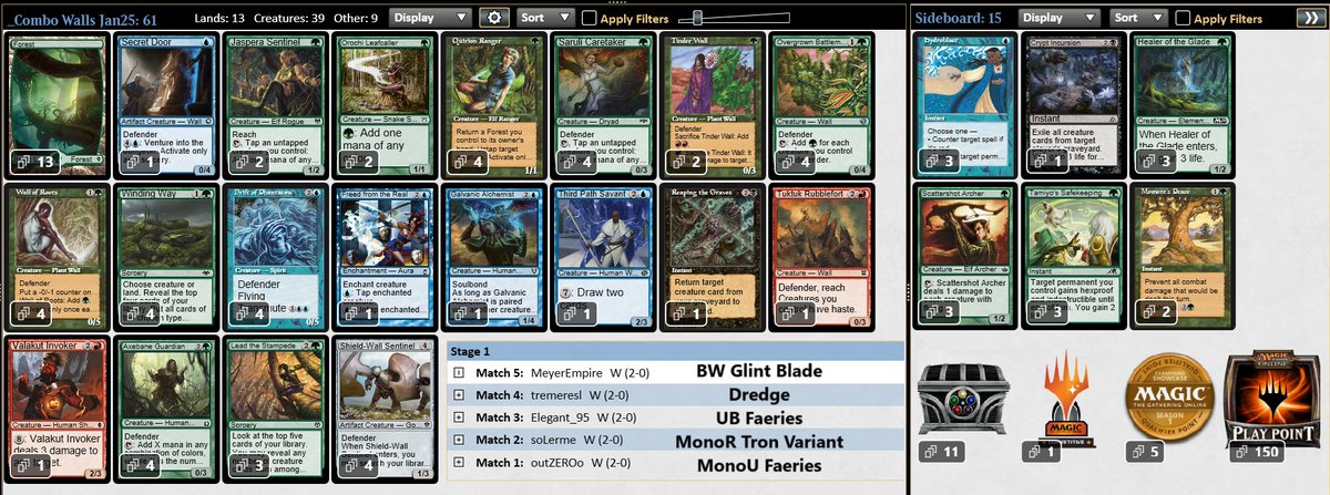 APass72 (@apass72) on Twitter photo Perfect 5-0 10-0 with the same list as the one of today's video, for the first 🏆 in 2025 for me! 😎
#mtg #pauper #mtgpauper <a href="/fireshoes/">Robert Taylor🔥</a> <a href="/PauperDecklists/">Pauper 5.0</a> Perfect 5-0 10-0 with the same list as the one of today's video, for the first 🏆 in 2025 for me! 😎
#mtg #pauper #mtgpauper <a href="/fireshoes/">Robert Taylor🔥</a> <a href="/PauperDecklists/">Pauper 5.0</a>