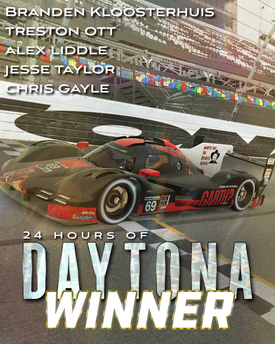 Congrats to ITRL drivers Branden Kloosterhuis, Treston Ott, Alex Liddle, Jesse Taylor and Christopher Gayle on their win in the 2025 24 Hours of Daytona!