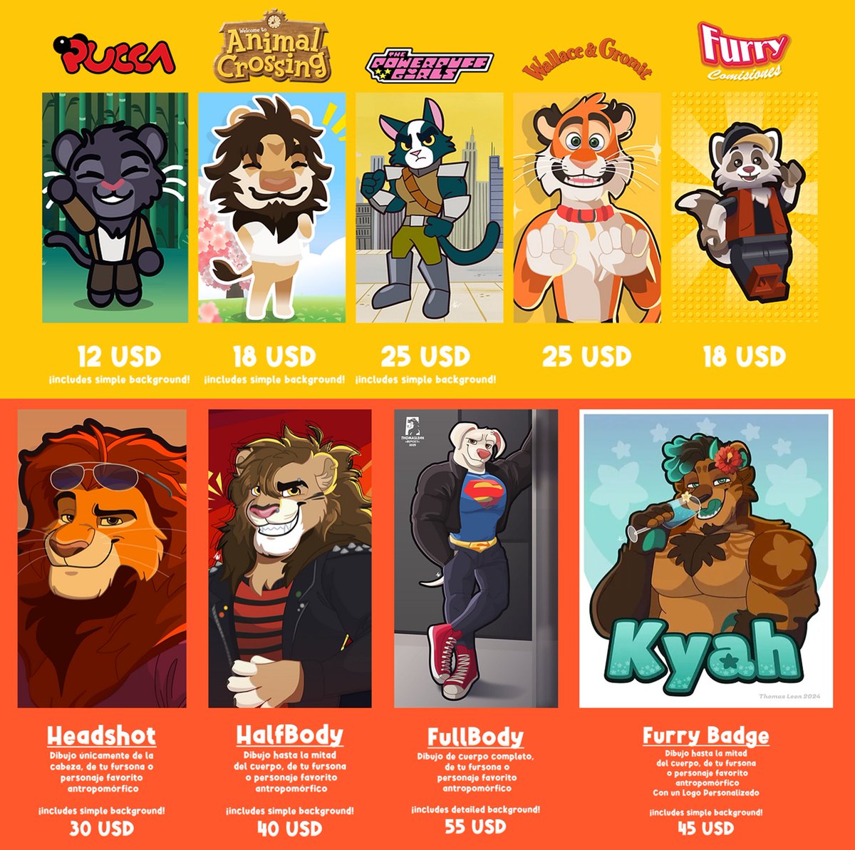 AVISO, Después de mas de 1 año ya toco subir los precios, ya que evolucionado y mejorado bastante en mis dibujos! Además que les traigo de vuelta todos los estilos de por vida, y se irán agregando mas con el tiempo! 💖✨ 
Enviar mensaje si les interesa!💖
thomasdavilaleon.wixsite.com/thomas-leon