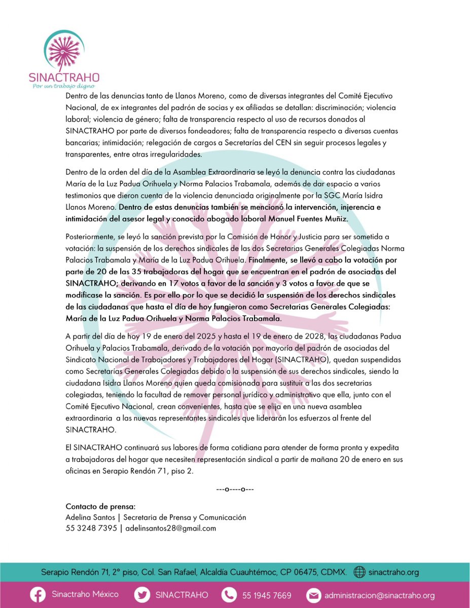 SINACTRAHO tweet media