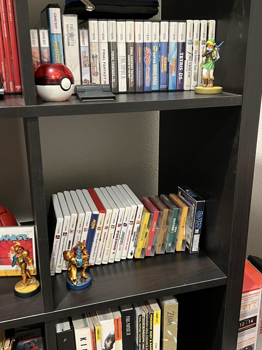 The gaming collection shelf.