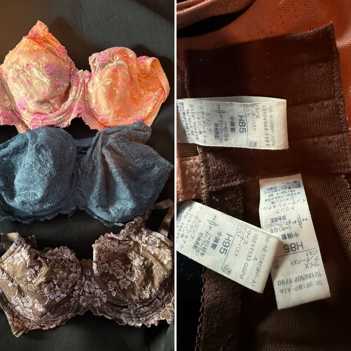 第一弾！買い取り品
巨乳ブラ3枚セット✨
ヤ◯オク「お任せウエス(PA001) ECO 整理品」
リポストで下着フェチに刺さる(はず)の動画プレゼント🎁出品終了までにリポストしていただいた方全員に送ります(DM解放お願いしますね)