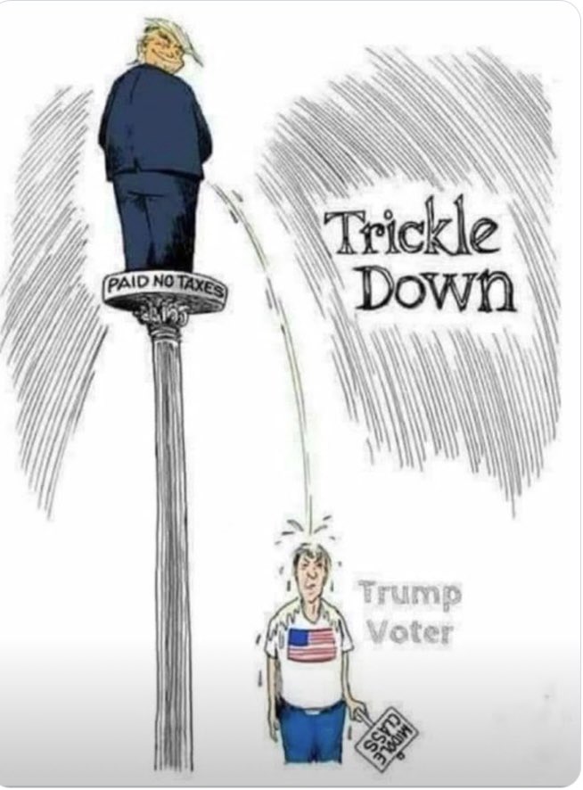 marlene4719's tweet image. Today Mike Johnson said that tax cuts for the rich will trickle down to lower grocery prices.