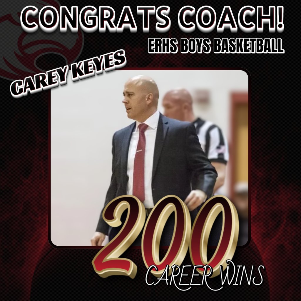 EastRockFamily's tweet image. Congrats to our Boys Basketball Coach, Carey Keyes, on earning his 200th Career win Friday night! We will have a pre-game tribute to this accomplishment at our next home game on Jan. 21st. All former ERHS Boys Basketball players will be admitted for free. Congrats, Coach Keyes!