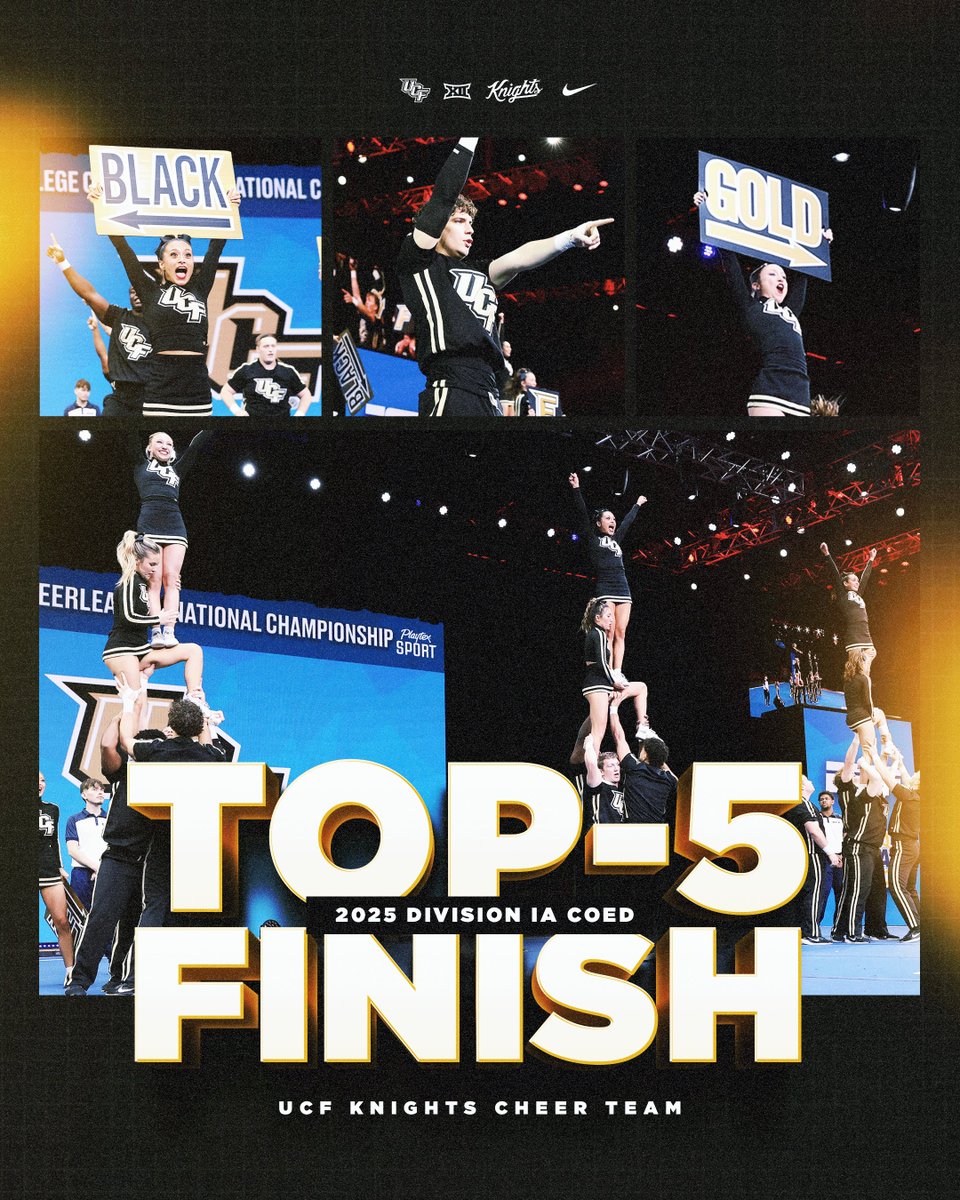 Another nationals routine hit for <a href="/UCF_CheerTeam/">UCF Cheerleaders</a>!

It’s their 26th top-5 finish 👏👏