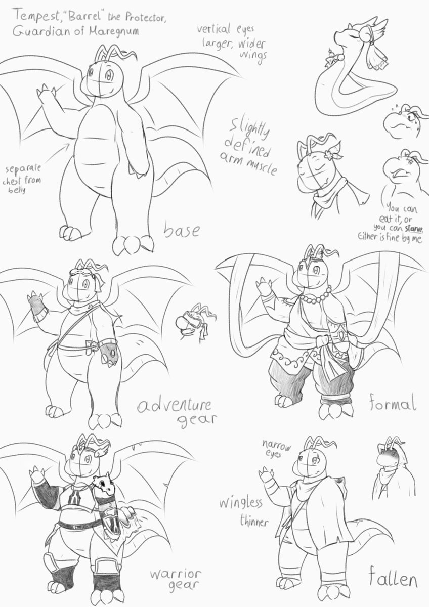 Working on a Dragonite oc