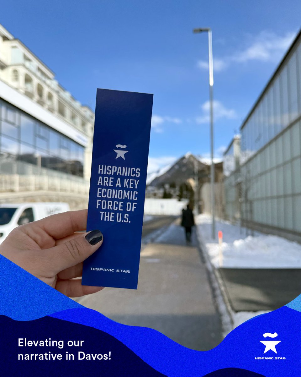 Keep an eye on #HispanicsInDavos! 🏔️🌟
Starting tomorrow, we’re taking the stage to elevate the Latino narrative on a global level and showcase Latino contributions. Stay tuned!
Learn more: hispanicstar.org/hispanicsindav…
#TogetherWeShine #Davos2025 #HispanicStar #HispanicStarDelegation