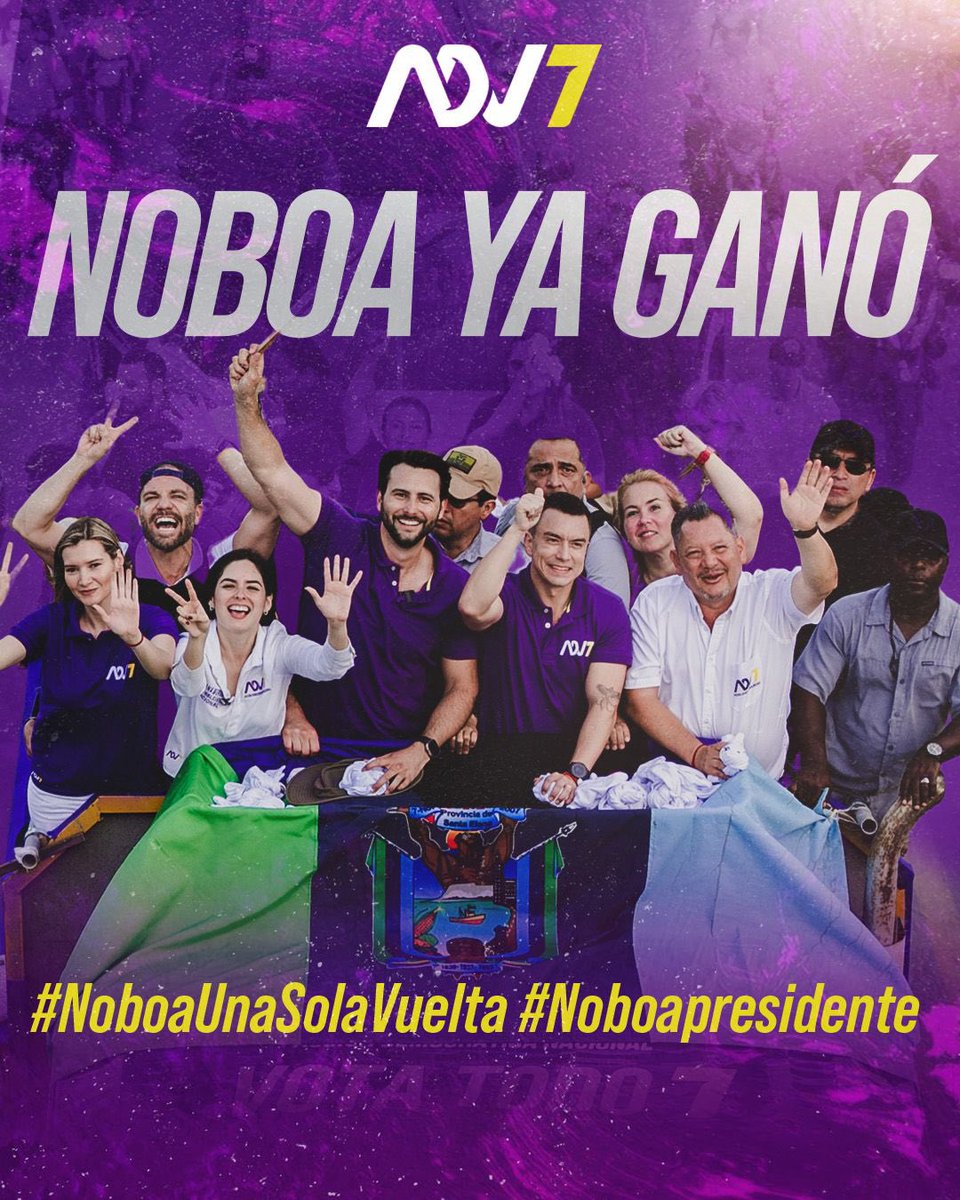 Este es el nuevo Ecuador. Daniel Noboa el ganador de este debate. Acciones y propuestas sólidas para nuestro país. Con serenidad, voló más alto que el resto de candidatos que jugaron al juego populista de “quién da más?”. Los jóvenes no comemos cuentos. 

#NoboaUnaSolaVuelta