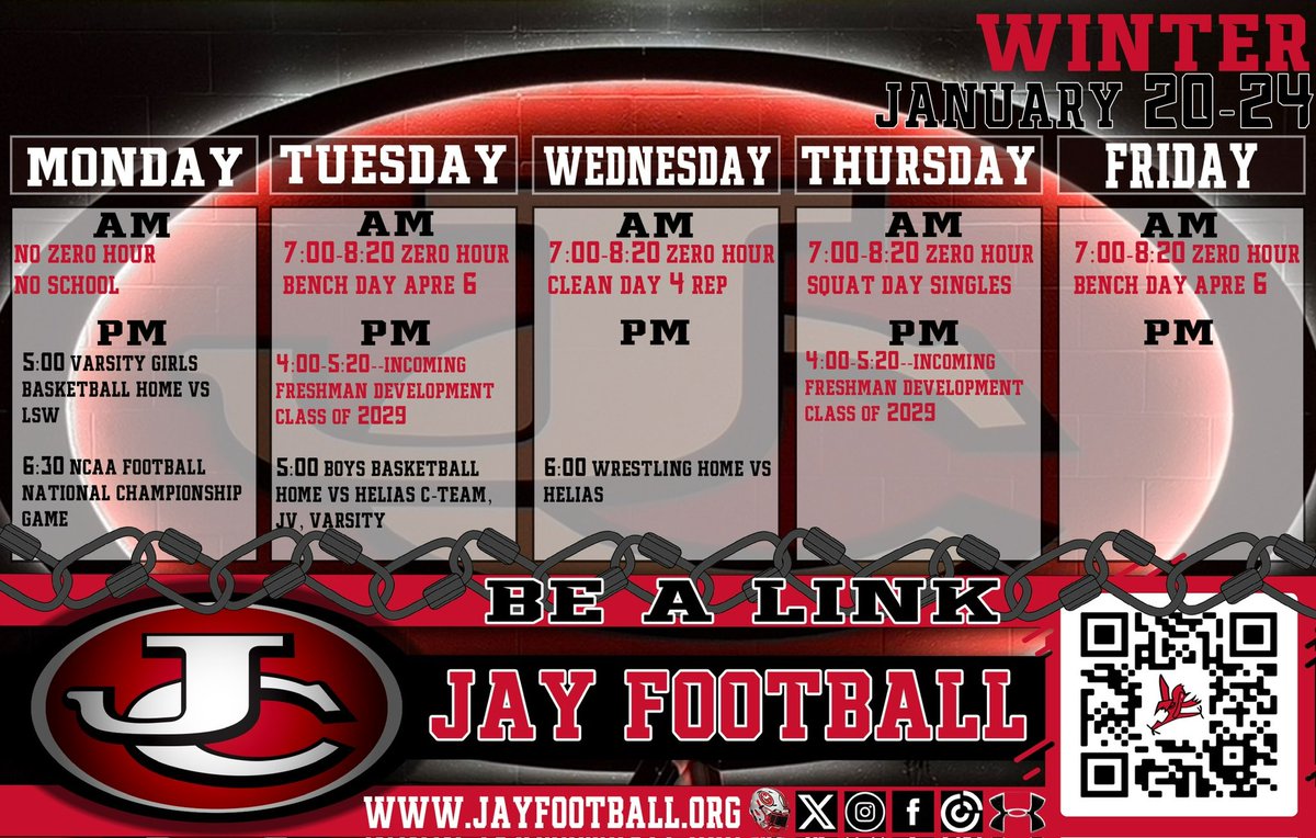 JayPrideFB's tweet photo. Many opportunities for improvement this week. #BEALINK #JAYPOWER https://t.co/FkDhCnzykA