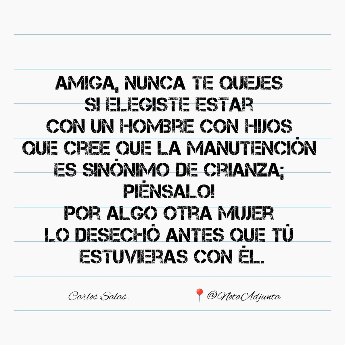 NotaAdjunta's tweet image. @NotaAdjunta #Manutención #Crianza #Madrastra