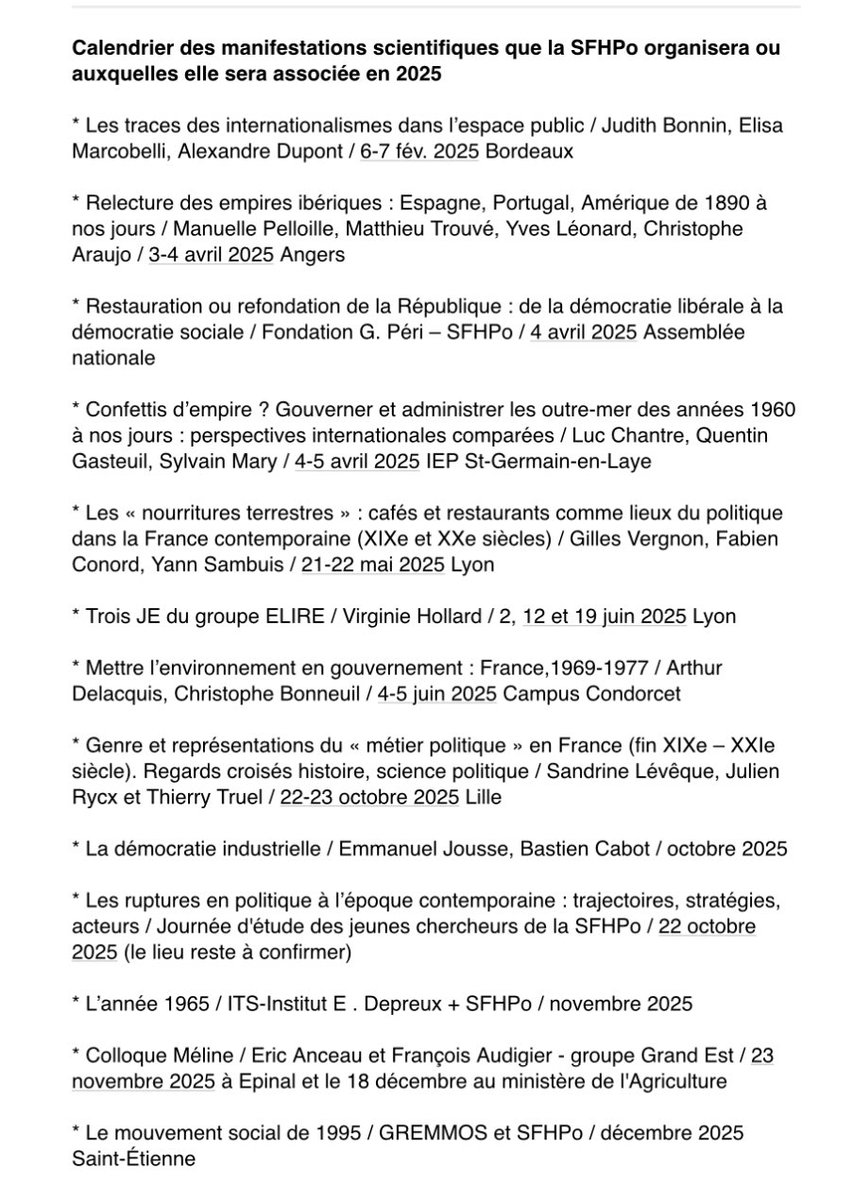 Antonin Cavelier (@cavelierantonin) on Twitter photo Une belle année à venir de manifestations scientifiques organisées par ou avec la <a href="/sfhpol/">Société française d'histoire politique</a> ! Une belle année à venir de manifestations scientifiques organisées par ou avec la <a href="/sfhpol/">Société française d'histoire politique</a> !