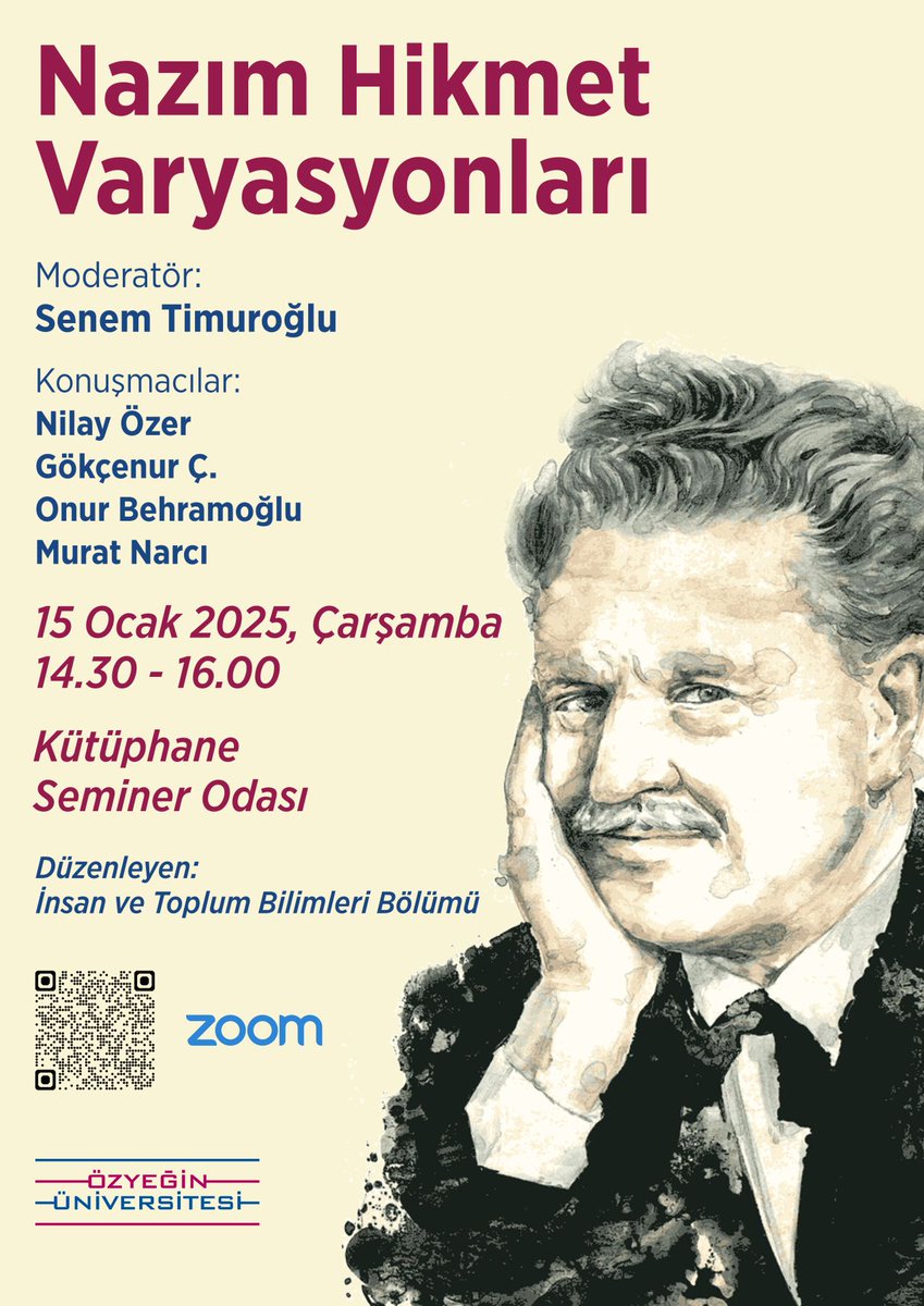 tevitol's tweet photo. Our students attended the "Nazım Hikmet Variations" conference at @ozyeginuni 

On the 123rd birthday of Nazım Hikmet, they listened to presentations about Nazım Hikmet and his poetic vision by Dr. Murat Narcı, Gökçenur Ç., Onur Behramoğlu, and Dr. Nilay Özer. https://t.co/eOSvZXrsgG
