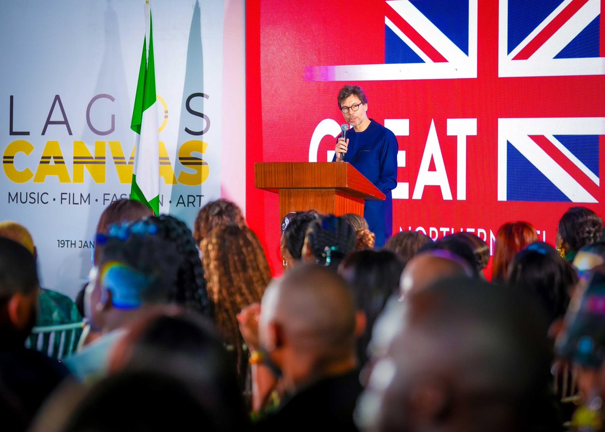 jidesanwoolu's tweet photo. Today, I attended Lagos Canvas, a celebration of music, film, fashion, and art, organized by The British Deputy High Commissioner, Mr. Jonny Baxter, in partnership with Mo Abudu, the CEO of EbonyLife Media.

The event showcased a lineup of local artists, filmmakers, and fashion designers, each presenting their unique perspectives and contributions to the cultural landscape of Lagos.