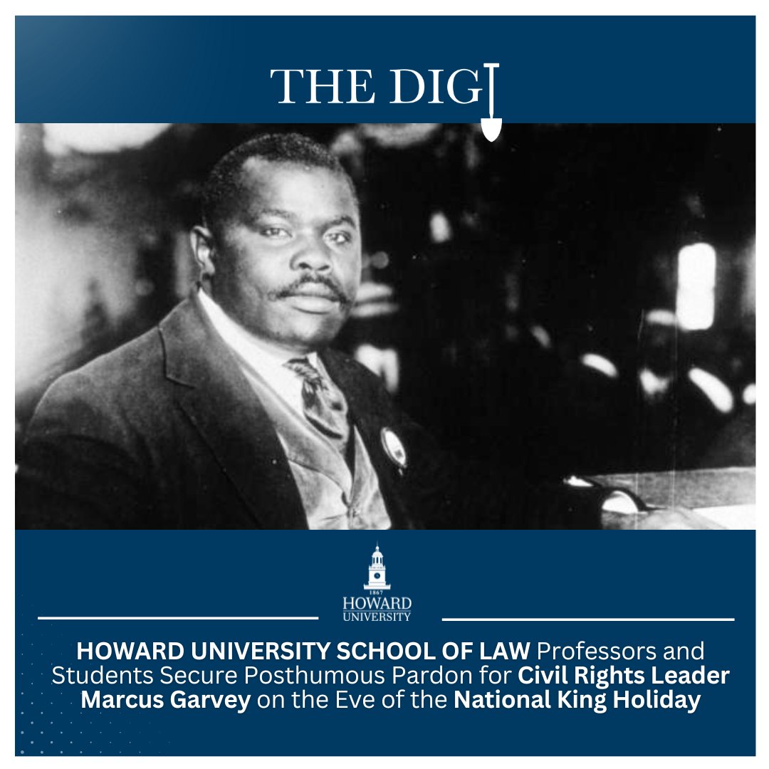 BREAKING: Civil rights leader Marcus Mosiah Garvey Jr. has officially been posthumously pardoned, and Howard University School of Law professors and students had a hand in this effort.

For 15 years, Prof. Justin Hansford worked with Garvey’s son to secure this historic