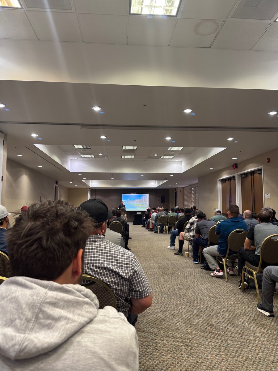 TuckahoeTurf's tweet photo. 🌴✨ Four of our Tuckahoe Turf Farms team members soaked up knowledge and networking at the SFMA Annual Conference in Palm Springs, CA. 📚🤝
#gamedaysod #tuckahoeturffarms #njfarms #turf #turffarm #jerseygrown #turfgrass #turfmanagement #turfinstallation #turffarms #njturf https://t.co/YFx6O9niin