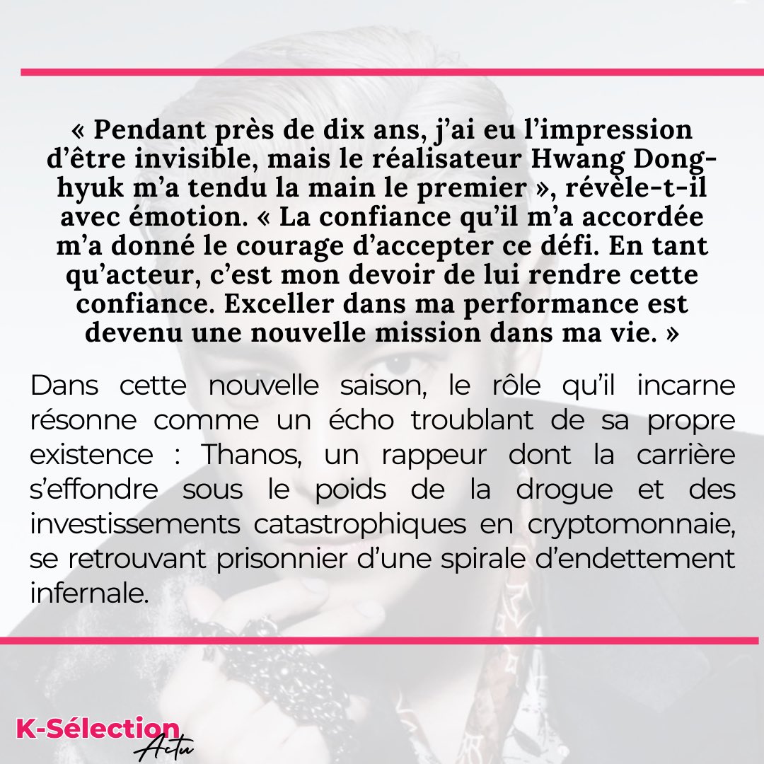 ALTKSELECTION's tweet image. Dans un entretien exclusif et poignant avec le média coréen #TKT, l’ancien membre du groupe #BIGBANG, Choi Seung-hyun, connu sous le nom de T.O.P, sort enfin de onze années de silence. 

Une confession bouleversante qui nous plonge dans les méandres d’une âme tourmentée, alors
