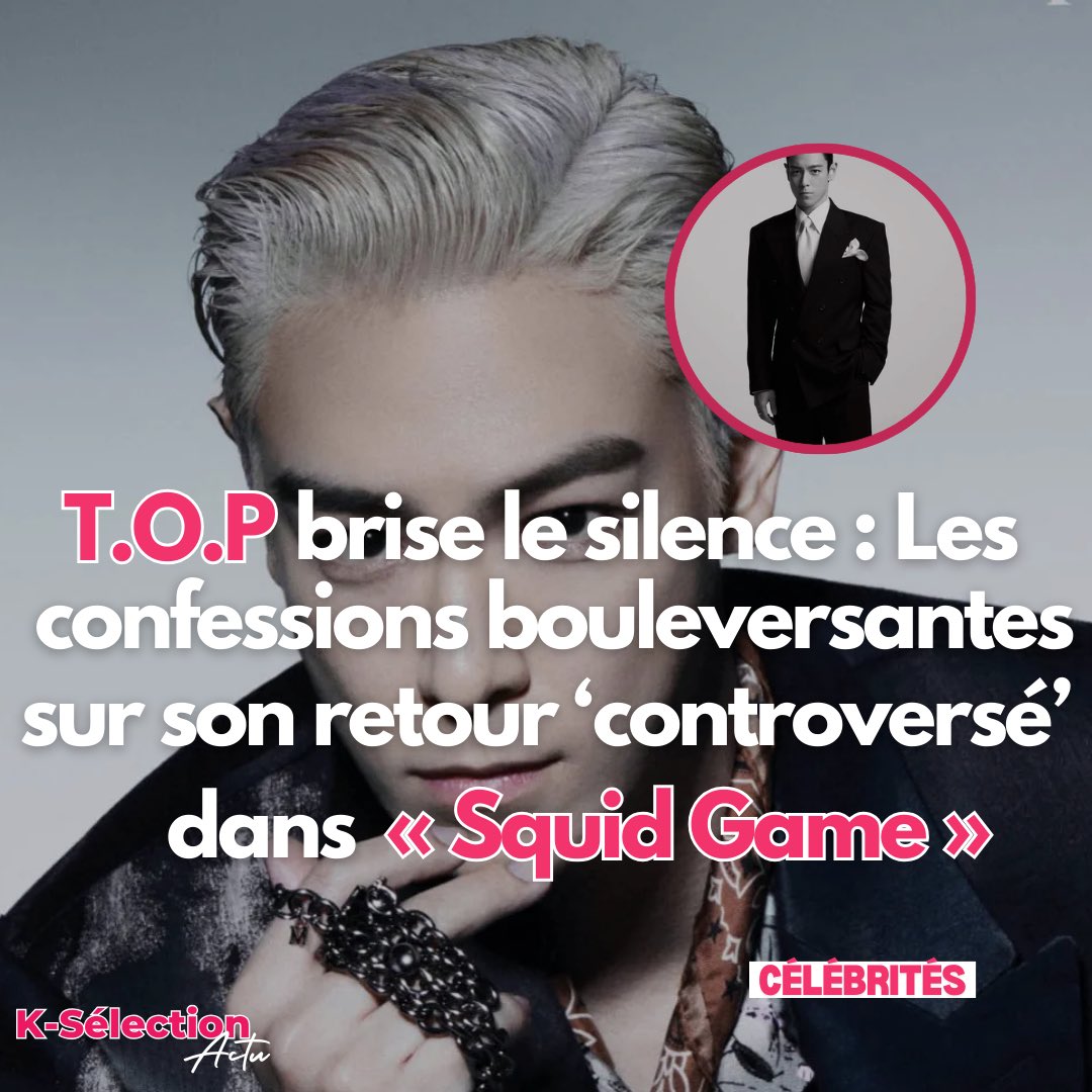 ALTKSELECTION's tweet image. Dans un entretien exclusif et poignant avec le média coréen #TKT, l’ancien membre du groupe #BIGBANG, Choi Seung-hyun, connu sous le nom de T.O.P, sort enfin de onze années de silence. 

Une confession bouleversante qui nous plonge dans les méandres d’une âme tourmentée, alors