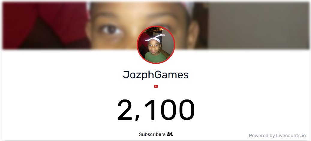 iJosephify's tweet photo. @YouTubeCreators @YouTube  2,000 Subscribers baby! One day, you guys are going to give me a 100K plague. Mark my words YouTube. https://t.co/kgbzIQ6GCs
