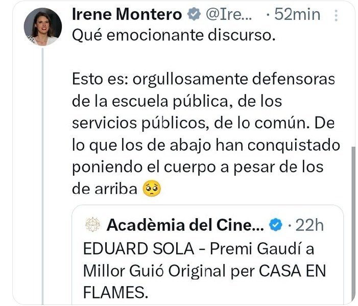 Cobras 125.000€ por tocarte el coño, tienes un chalé y cinco propiedades heredadas de papá. Tía, "los de arriba" eres tú.