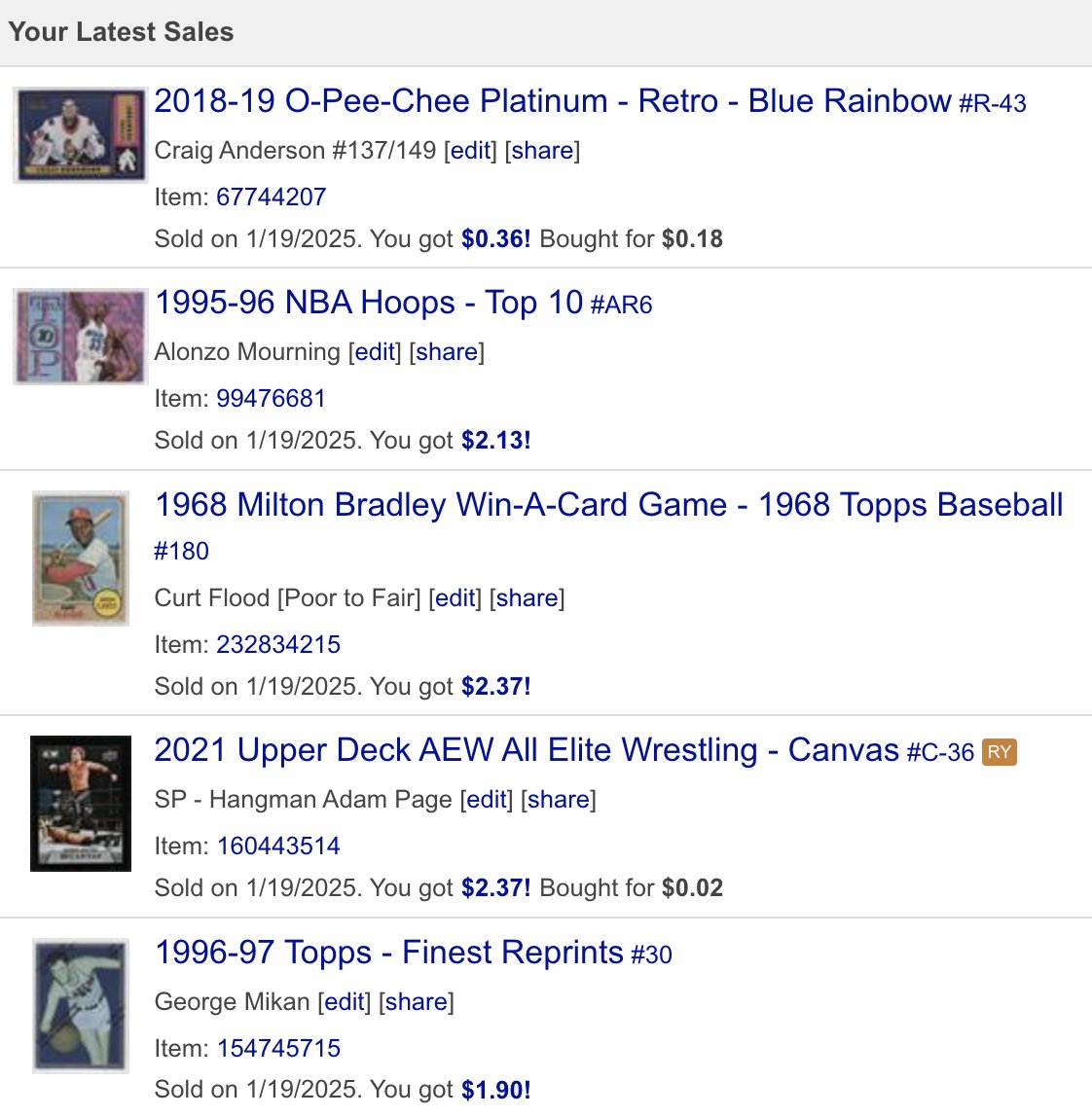 TheMikeSommer's tweet photo. This #last5 on @CheckOutMyCards has a bit of everything! Multiple Sports, on-site flips, and submission sales! https://t.co/5WHVkGx7nH