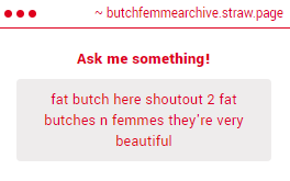 butchfemmeluver's tweet image. as a fat butch i couldn&apos;t agree more &amp;lt;3