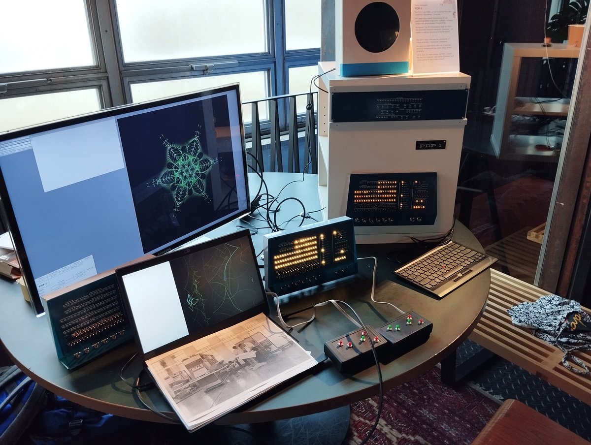 Oscar_CEDS's tweet image. We demonstrated the PiDP-1 prototypes at the VCF Zurich over the weekend. It&apos;s getting close to completion, to complete the DEC replica series of #pidp1 #pidp10 #pidp11 #pidp8