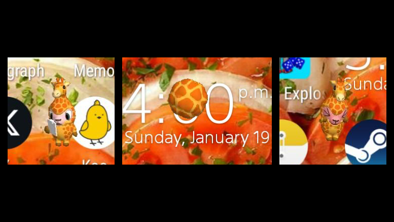 Just when I think I’ve seen everything (in 4 days, I’ll’ve had this phone exactly a yr.), now Sheep‑kun’s a giraffe &amp; keeps turning in2 a giraffe ball &amp; rolling‑around all over my screen!🤣🤔
Watch: ▶️ youtu.be/HtuL7vbrNgU

· #XZ1Compact📱 <a href="/shabetteconcier/">DOCOMO</a>🐑🛎️ #screenmate ·🦒