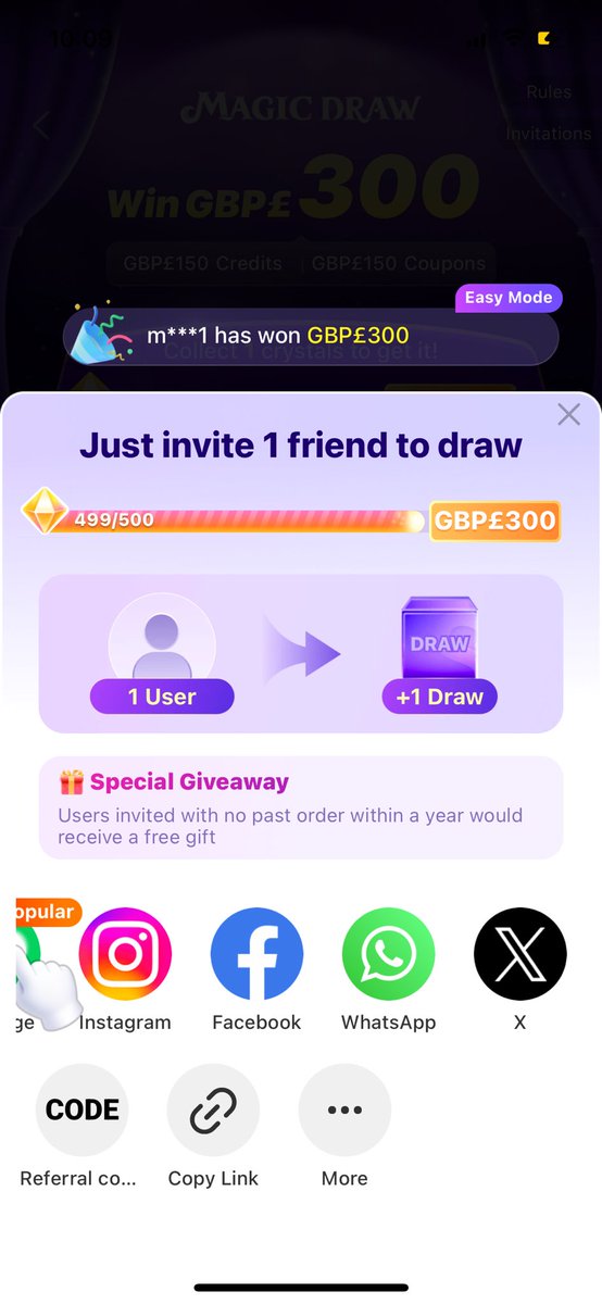 ChloeRhysJones's tweet photo. MAGIC DRAW Game
🤑🤑You're about to receive ￡300💸 in your account. 🎉 Just click here to claim it: 
https://t.co/rXakJqRCmJ

I just need one user 🤞🏻🤞🏻🤞🏻🤞🏻 https://t.co/DOrSxTR79T