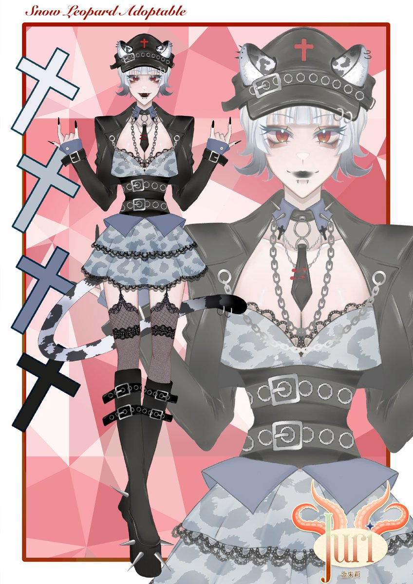 JuriJin_vt's tweet image. Hello I’m hosting an adoptable Giveaway! You will receive the reference sheet plus two pngs to use her as a PNGTUBER 🐆⛓️

Rules:
~Must be following!
~❤️+🔁
~ Leave a little comment on why you would like her
~ Please note I will be handpicking the winner to make sure she goes to…