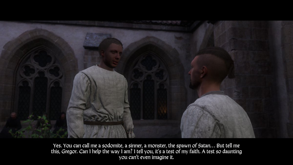 PseudoVictim's tweet photo. @Grummz Henry isn't homo inclined. He would have conceded something with the compassionate response when privately confronting the repentant guy in the monastery. This is just them totally capitulating from outside pressure. https://t.co/p8ei3nthGP
