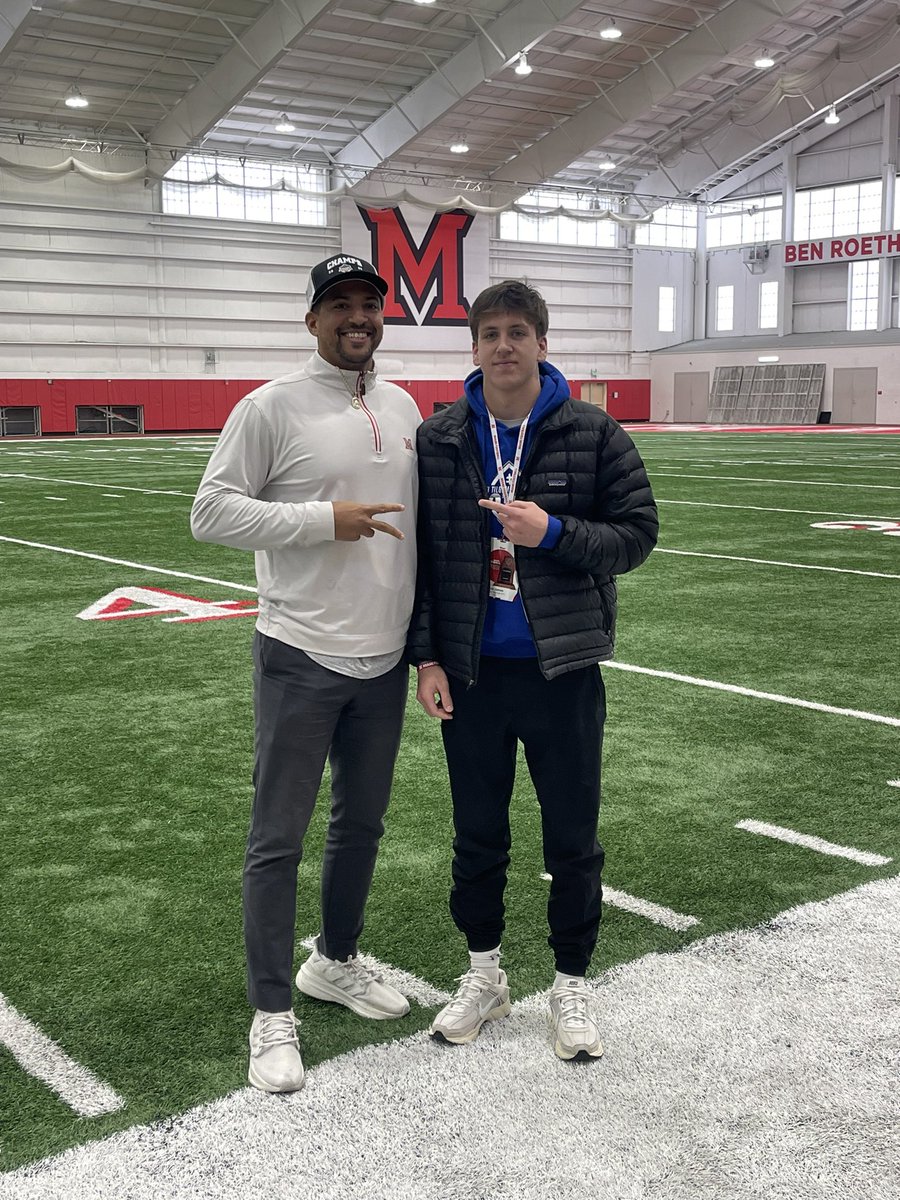 Hank james (@hankjamess15) on Twitter photo Great time at Miami of Ohio, looking forward to get back for a gameday.
<a href="/BlantonRobert/">Robert Blanton</a> <a href="/Martin_Miami_HC/">Chuck Martin</a> <a href="/kassq17/">Kass J.</a> Great time at Miami of Ohio, looking forward to get back for a gameday.
<a href="/BlantonRobert/">Robert Blanton</a> <a href="/Martin_Miami_HC/">Chuck Martin</a> <a href="/kassq17/">Kass J.</a>