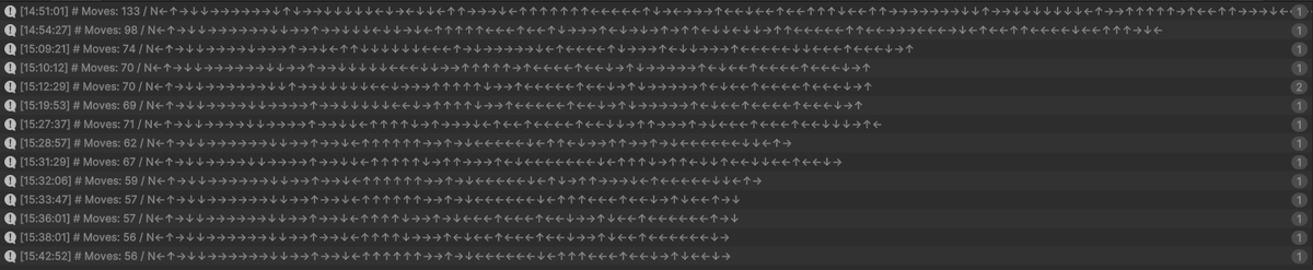 axelvborn's tweet photo. Made some harder levels for my puzzle game and testing them takes a fair bit of time. Finding a first then a lot of iterating to find the different possible solutions and trying to optimize it.

#gamedev #indiedev #puzzlegame https://t.co/gp4OZstIQS