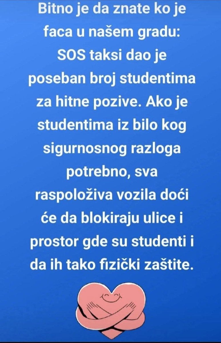 CanicDusica's tweet photo. Šta reći... LJUDINE ❤️❤️❤️
#sostaxi https://t.co/PYalbOWCxG