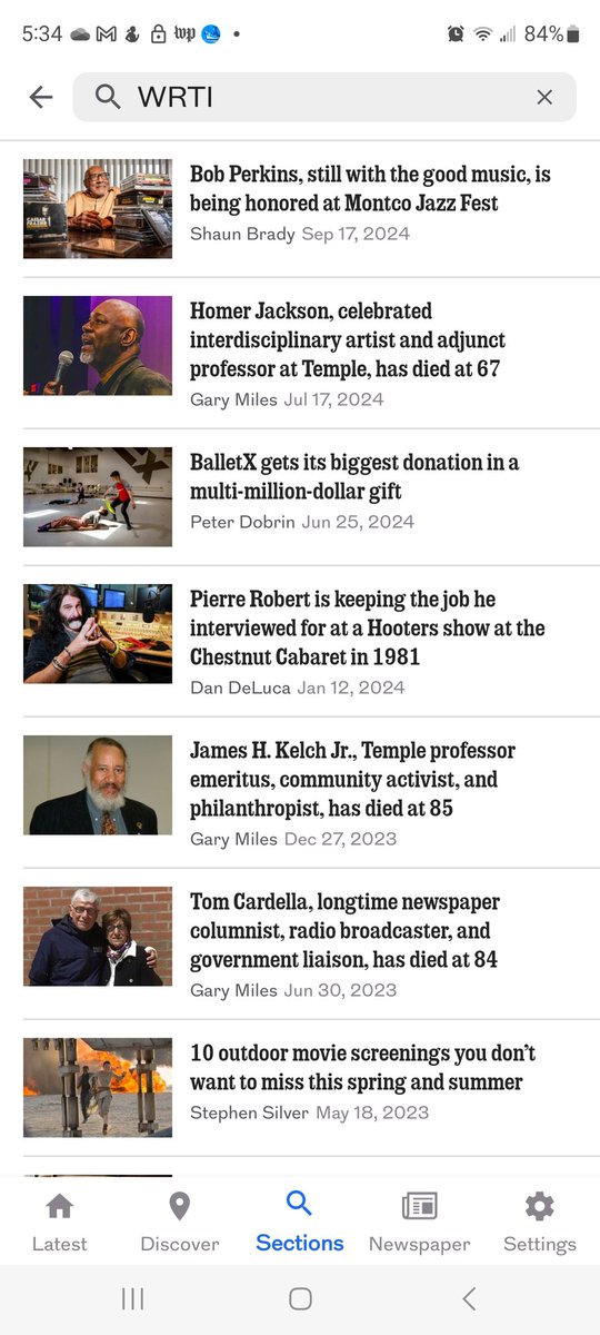 DebWNJ's tweet image. I realize I'm not really the demographic anymore, but the fact that @PhillyInquirer prioritizes six (!) Philadelphians' TikTok woes over the passing of radio legend Bob Perkins of WRTI makes me wonder whether I need to prioritize my spending habits.