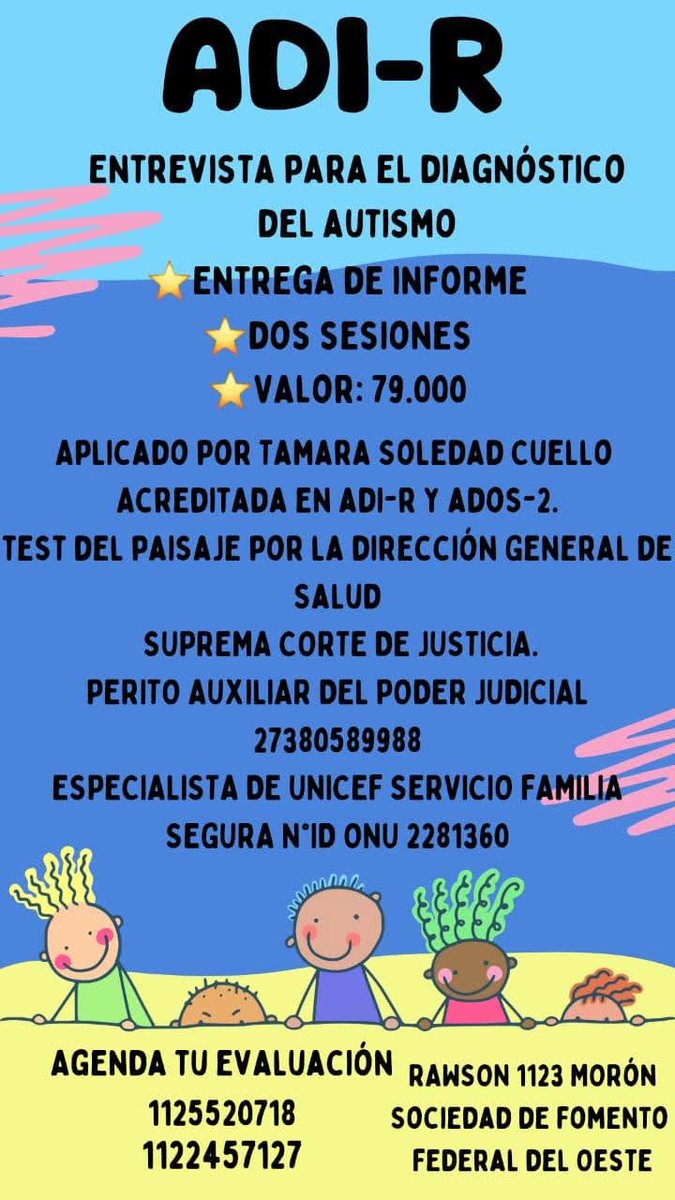 DboraNataliaCo2's tweet photo. Profesora Tamara cuello estará dando la escala de observaciones para el náutico de autismo tres sesiones informes turno disponible 7 de febrero en situación familiar $80,000 rawson 1123 soy de fomento federal del oeste cel 1125520718 otro 1122457127 https://t.co/Ri33HLzen2
