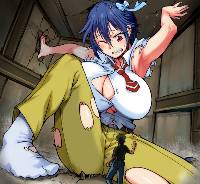 Skeb納品しました。巨大化するニセコイの清志郎つぐみです。リクエストとブーストありがとうございました! 