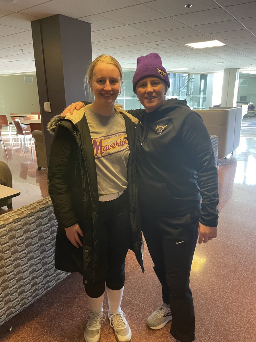 Thank you Coaches <a href="/mavsbcoach/">Lori Meyer</a>, <a href="/KristleWolcott/">Kristle Wolcott</a>, and <a href="/morgan_goedken/">Morgan Goedken</a> for hosting a great camp today! I enjoyed learning new drills, seeing the campus, and interacting with <a href="/MinnStSoftball/">MSU Softball</a> players! <a href="/ImpactSportsGB/">Impact Sports Academy</a> <a href="/ISA_Softball/">ISA Softball</a>