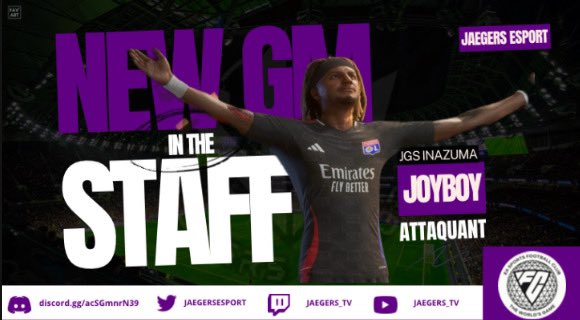 Inazumaa11_club_pro (@enzo_pl08) on Twitter photo 🚨ACTU CLUB🚨
Au vu du 𝓣𝓻𝓪𝓿𝓪𝓲𝓵, de 𝓵’𝓲𝓷𝓿𝓮𝓼𝓽𝓲𝓼𝓼𝓮𝓶𝓮𝓷𝓽 et des 𝓹𝓮𝓻𝓯𝓸𝓻𝓶𝓪𝓷𝓬𝓮𝓼 de <a href="/JoyBoy0_6/">Z•H•A•D•I 🇨🇩</a> depuis son arrivée, le club lui offre un poste supérieur à celui actuel .
Bienvenu à notre nouveau gm ! 🔥🤝🏻
<a href="/JaegersEsport/">Jaegers Esport</a> 🚨ACTU CLUB🚨
Au vu du 𝓣𝓻𝓪𝓿𝓪𝓲𝓵, de 𝓵’𝓲𝓷𝓿𝓮𝓼𝓽𝓲𝓼𝓼𝓮𝓶𝓮𝓷𝓽 et des 𝓹𝓮𝓻𝓯𝓸𝓻𝓶𝓪𝓷𝓬𝓮𝓼 de <a href="/JoyBoy0_6/">Z•H•A•D•I 🇨🇩</a> depuis son arrivée, le club lui offre un poste supérieur à celui actuel .
Bienvenu à notre nouveau gm ! 🔥🤝🏻
<a href="/JaegersEsport/">Jaegers Esport</a>