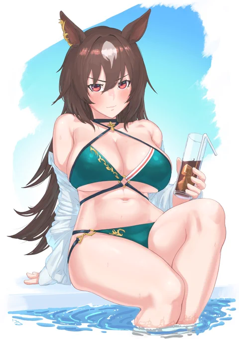 #寒い時こそ水着絵を貼ろう 