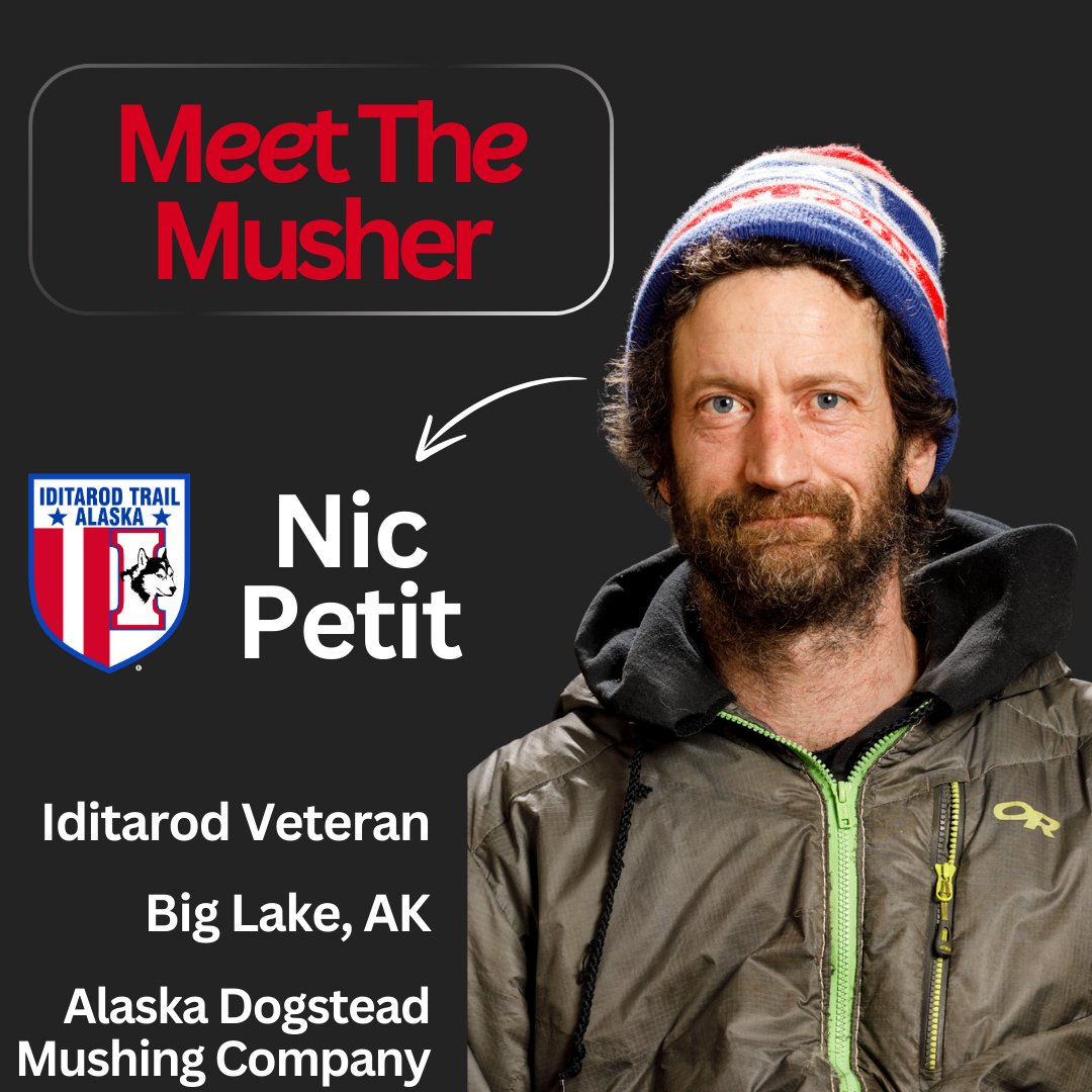 The_Iditarod's tweet photo. With 42 days left until Iditarod 53, we are continuing to roll out our Musher Intros in order of sign-up.

Next Up: Veteran Iditarod Musher, Nicolas Petit! 🐾🐕 Read more ➡️ https://t.co/OB92aLpPAy

#Iditarod2025 #iditarod53 #sleddogs #mushing #alaskalife #iditarodtrail https://t.co/f4GxKv4xPq