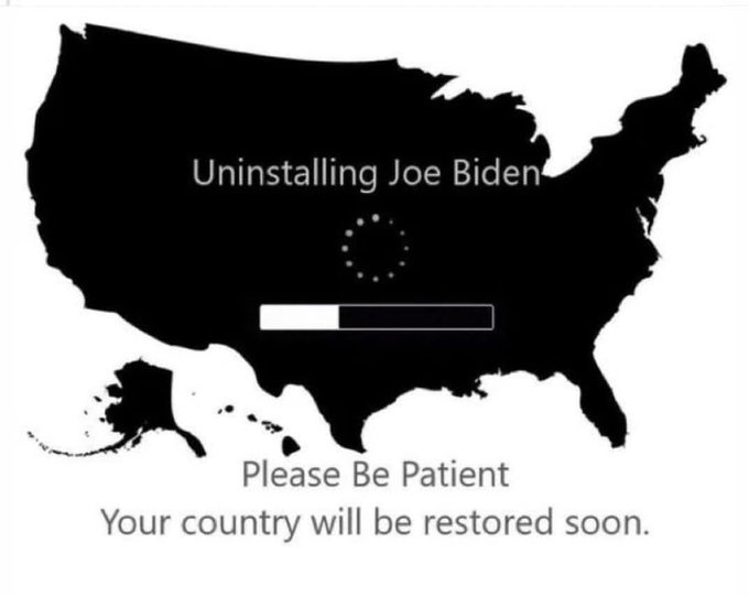 Please reboot on Monday at noon after the installation of Donald Trump is complete.