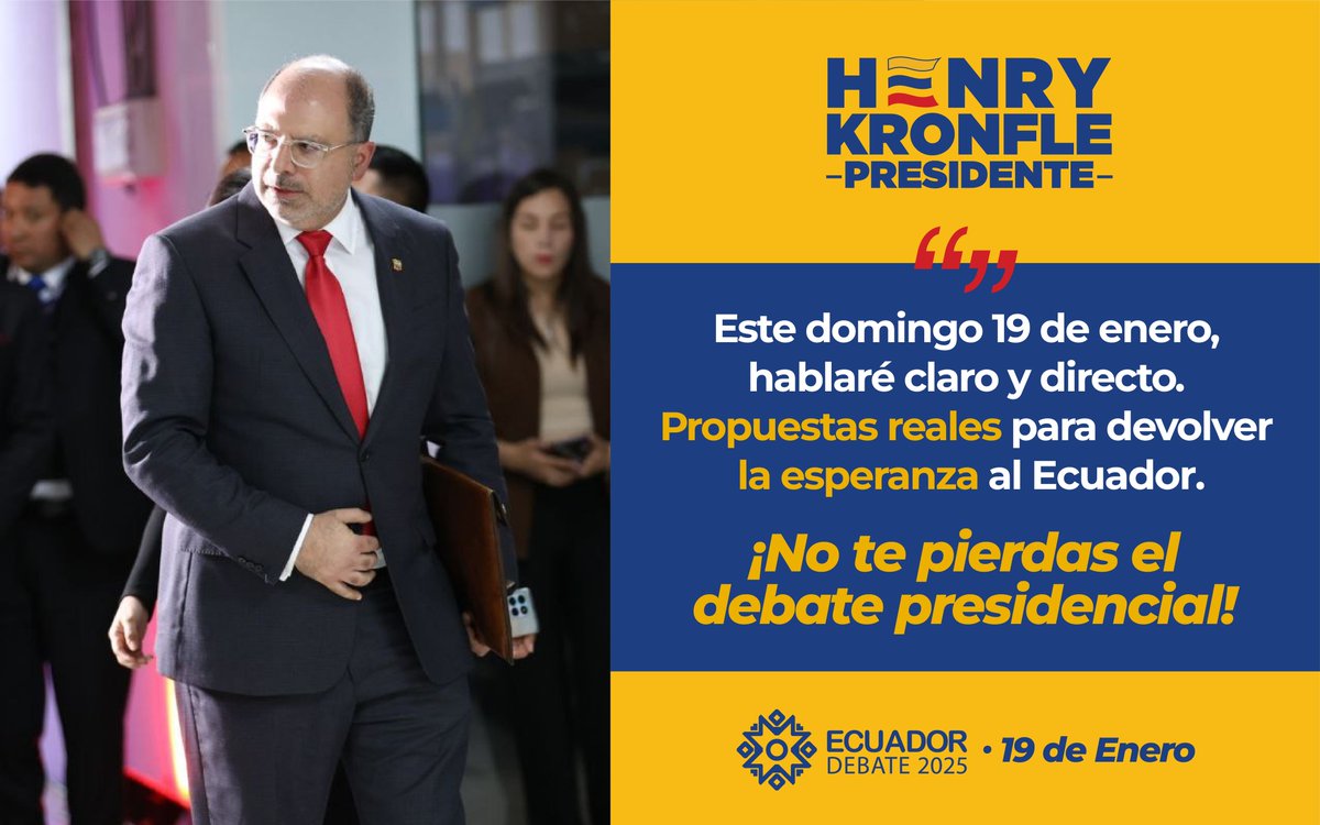 ¡Estamos listos para el debate! 🇪🇨💪🏼

#PorElEcuadorQueTodosQueremos 
#KronflePresidente