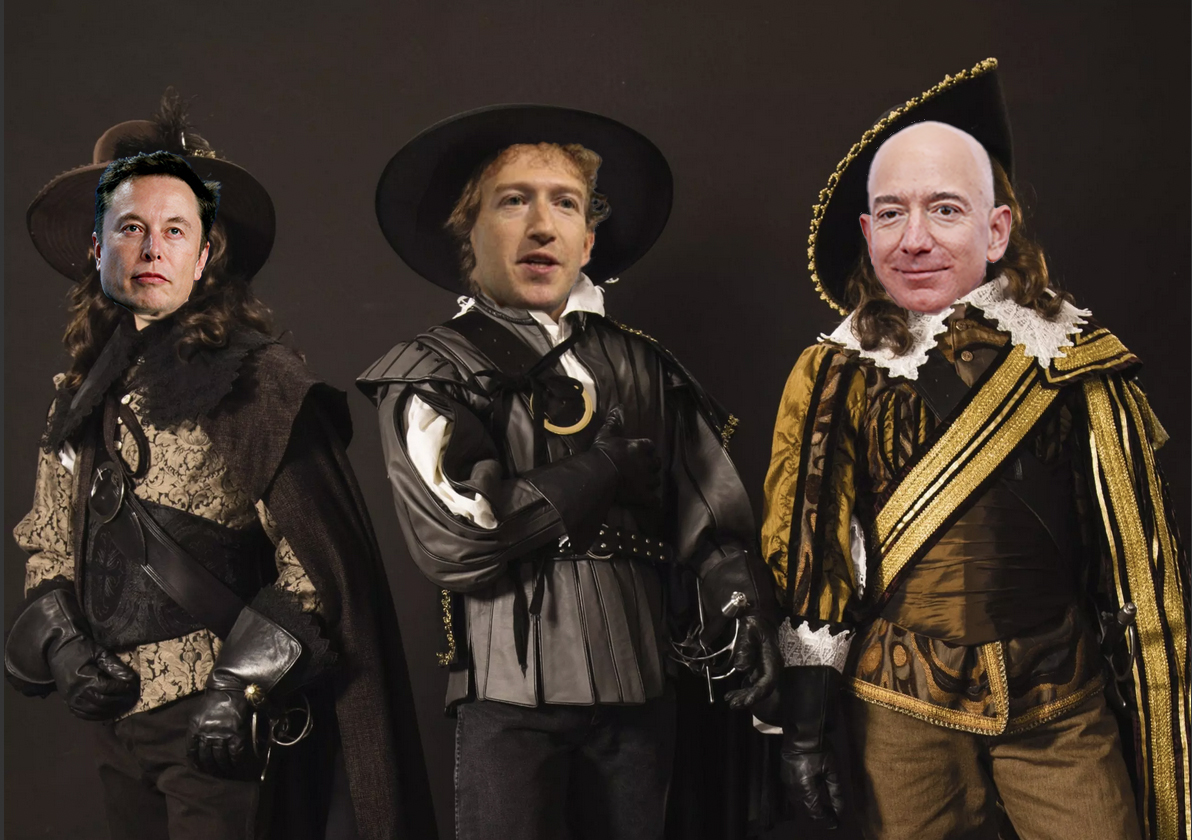 Now  known as "The Three Muskeers," these swashbucklers will be attending  the inauguration together. Their motto: "All for Us and More for Us."