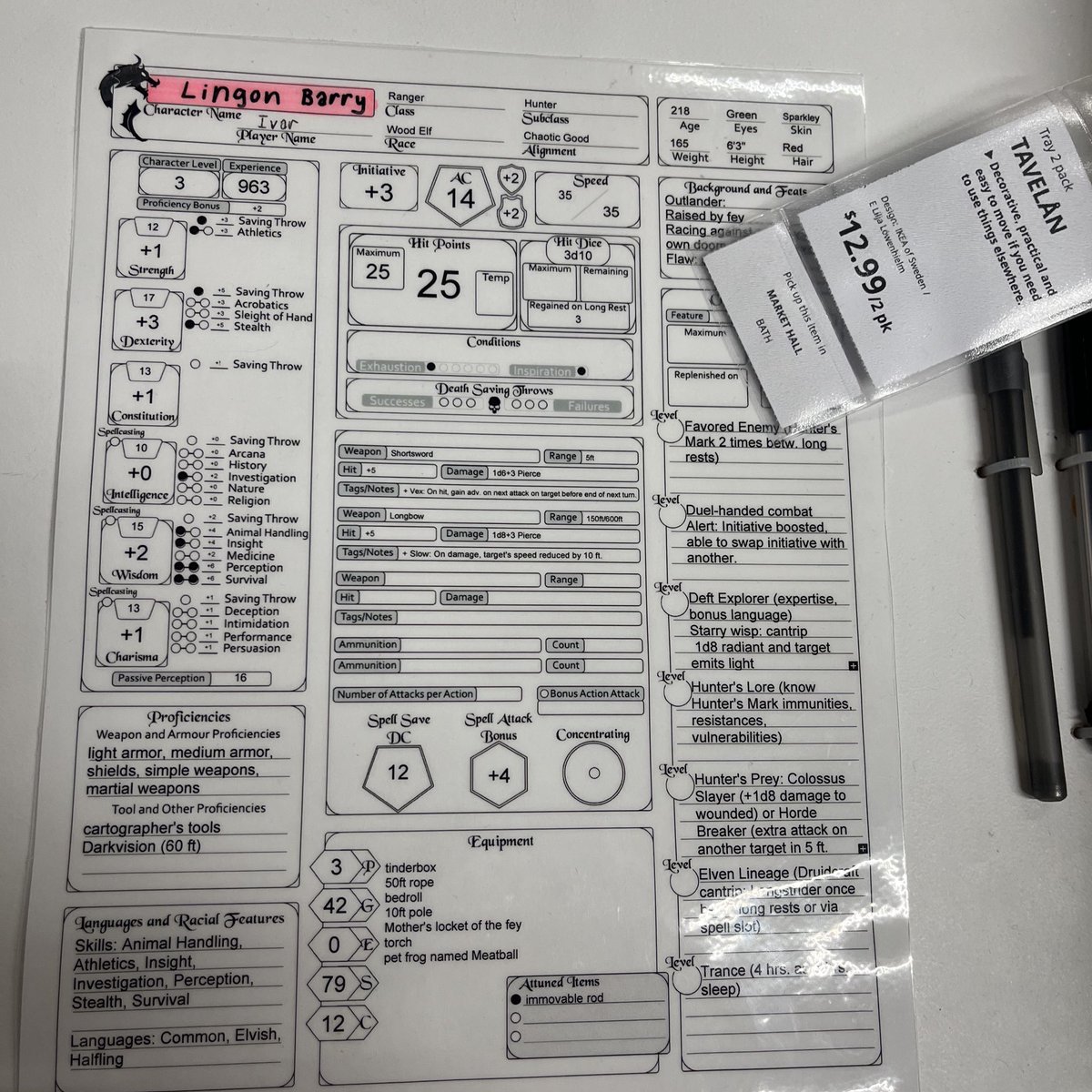 alittlevillainy's tweet photo. everyone shut up my ikea has a mock d&amp;d set up complete with character sheets, dm notes, fake beer and a battle map https://t.co/Gnl5FX0lEh