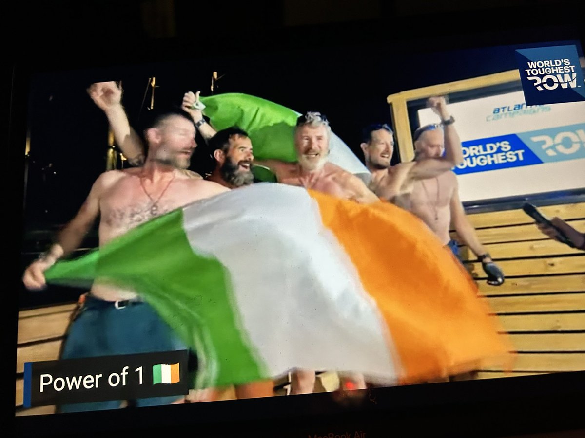 What an amazing achievement for a team of 5 Dads from Ireland to row the Atlantic and come in third place!  Congratulations <a href="/Teampowerof1/">Team Power of 1</a>!  Supporting a great cause in memory of Saoirse #crumlinheartfoundation please donate if you can!  So proud of my friend <a href="/daraghkelly/">Daragh Kelly</a> 🇮🇪🥂🎉